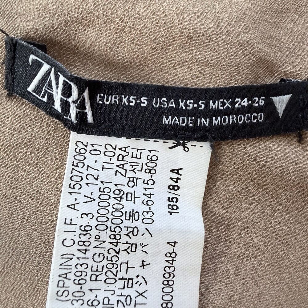 Zara SXS Gold Rhinestone Mesh Crop Top Sparkly Cami Party Club Festival Y2K Glam - Picture 13 of 14